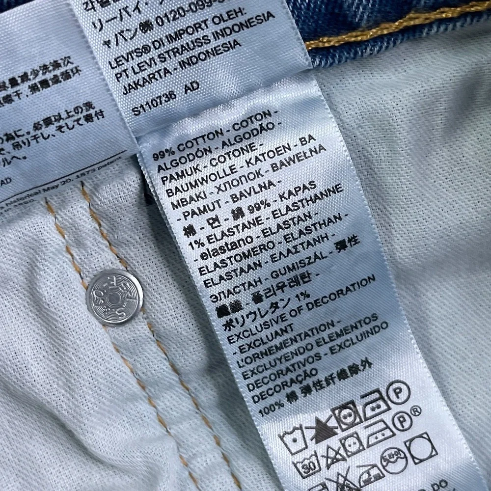 Levis Jeans Mens 34x30 Blue 550 Relaxed Fit Tapered Leg Stretch Denim Pants